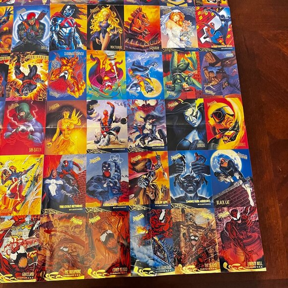 Fleer Ultra Spider-Man 1995 Set Uncut Promo Card Poster Sheet 26''x36 sm tear - Picture 11 of 16